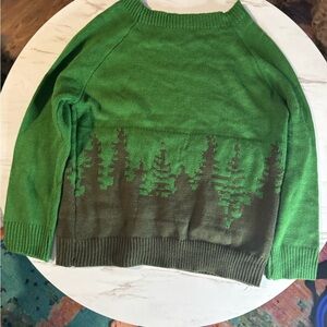 El General Green and Brown Forest Sweater